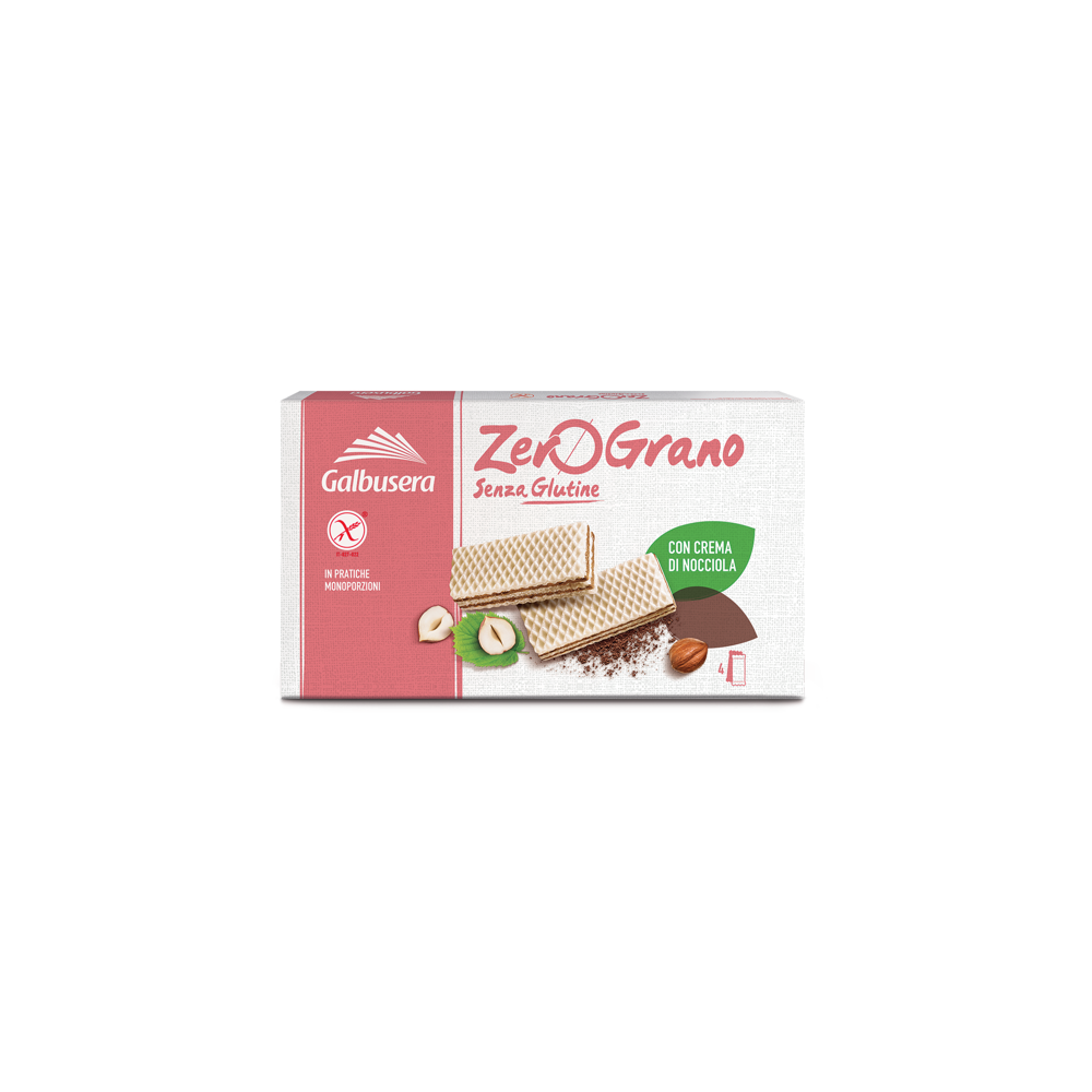 ZEROGRANO WAFER CON CREMA DI NOCCIOLA 180G SENZA LATTOSIO