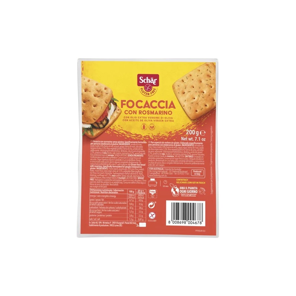 FOCACCIA CON ROSMARINO 200G